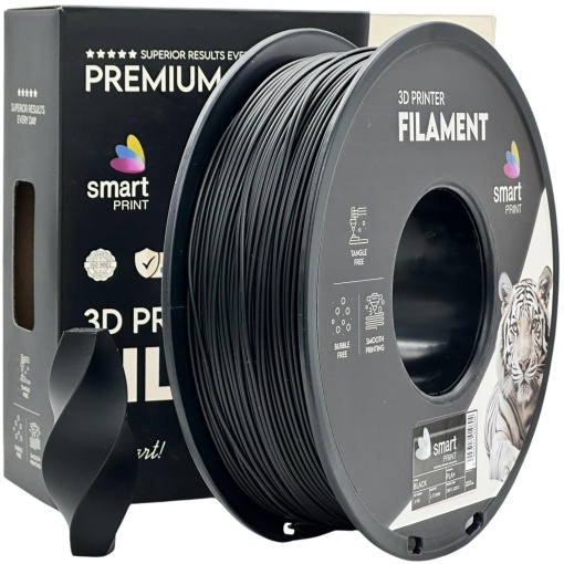 Filament Smart Print PLA+ Black 1.75 mm 1 kg