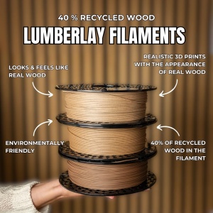 Filament AzureFilm Pla LumberLay Bamboo ( lemn bambus) 1.75 mm 0.75 kg - Img 3