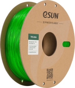 Filament elastic TPU-95A eSUN Translucent Green 1,75 mm 1 kg