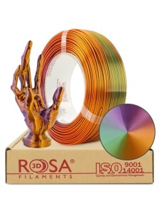 Filament Rosa 3D ReFill PLA Magic Silk Cameleon Orange-Violet-Green 1,75mm 0,5Kg