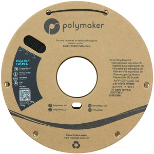 PolyLite LW-PLA 1.75mm Black (Negru) 800g - Img 3