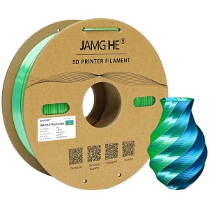 Filament Jamg He PLA Silk Dual color Blue Green( albastru verde)1 kg 1.75 mm