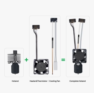 Hotend complet pentru Bambu Lab seria P1 0.2mm Stainless Steel