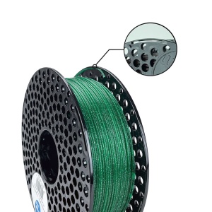 Filament AzureFilm Pla Glitter Green ( sclipici verde ) 1.75 mm 1 KG - Img 3