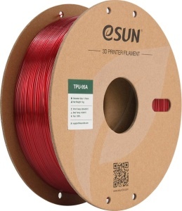 Filament elastic TPU-95A eSUN Translucent Red 1,75 mm 1 kg