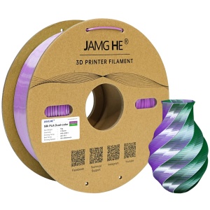Filament Jamg He PLA Silk Dual Color Purple red - green ( mov, rosu , verde )