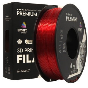 Filament Smart Print PETG Transparent Red 1.75 mm 1 kg