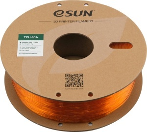 Filament elastic TPU-95A eSUN Translucent Orange 1,75 mm 1 kg - Img 3