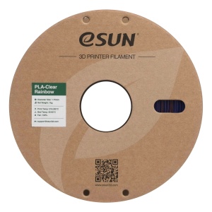 Filament eSUN PLA Clear Rainbow Translucent Blue Purple 1,75 mm 1 KG - Img 2