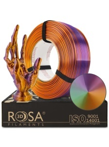 Filament Rosa 3D ReFill PLA Magic Silk Cameleon Orange-Violet-Green 1,75mm 1Kg