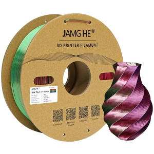 Filament Jamg He PLA Silk Dual/Tricolor Red Green Purple