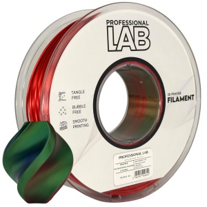 Filament Profesional LAB Silk PLA Tricolor Royal Blossom ( verde rosu ) 1.75 mm 1 kg