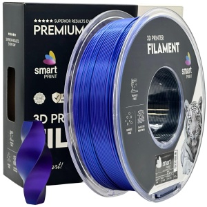 Filament Smart Print Silk PLA Tricolor Albastru Mov Negru 1.75 mm 1 kg