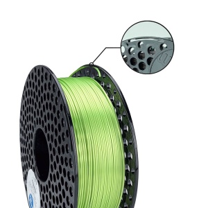 Filament AzureFilm Pla Silk Pistachio Green ( verde ) 1.75 mm 1 KG - Img 2