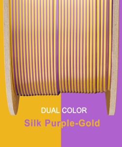 Filament Jamg He PLA Silk Dual-color Purple-Gold (Mov-Auriu) 1 KG 1.75 mm - Img 2