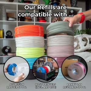 Filament Petg Hyper Speed Refill Azure Film Negru 1.75 mm 1 kg - Img 3