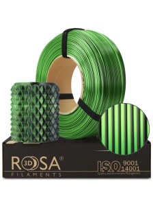 Filament Rosa 3D ReFill PLA Magic Silk Mistic Green (black + green) 1,75mm 1Kg