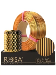 Filament Rosa 3D ReFill PLA Magic Silk Mistic Tiger (black + orange) 1,75mm 1Kg