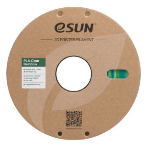 Filament eSUN PLA Clear Rainbow Translucent Blue Green 1,75 mm 1 KG - Img 2