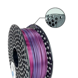 Filament AzureFilm Pla Silk Rainbow Tricolor Candy ( roz curcubeu ) 1.75 mm 1 KG - Img 2