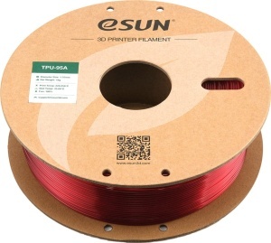 Filament elastic TPU-95A eSUN Translucent Red 1,75 mm 1 kg - Img 3