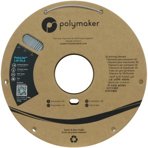 PolyLite LW-PLA 1.75mm Grey (Gri) 800g - Img 2