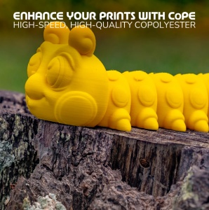 Filament 1.75 mm POLYMAKER Panchroma™ CoPe Galben 1Kg - Img 3