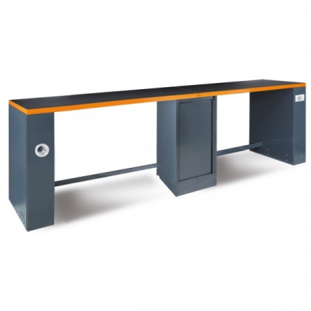 Banc de lucru dublu, 4m, portocaliu C55PRO-BO/D4