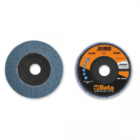 Disc lamelar abraziv pentru slefuit, zirconiu, Ø125 mm, PREMIUM LINE 11200B
