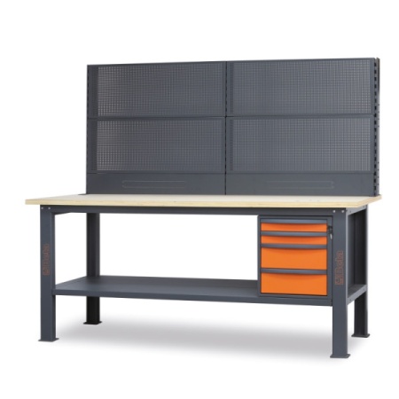 Banc de lucru cu 4 sertare si kit 4 panouri de scule perforate, Beta C58BC-W2,1 4C+SVR
