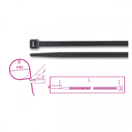Coliere pvc, negre, rezistente UV 1748N
