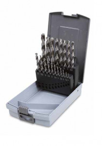 Set burghie cu tija cilindrica, 25 piese, HSS, 412/SP25