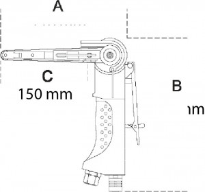 Șlefuitor pneumatic cu bandă de 10 mm 1937N10