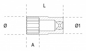 Tubulara lunga actionare 1/4' 900L