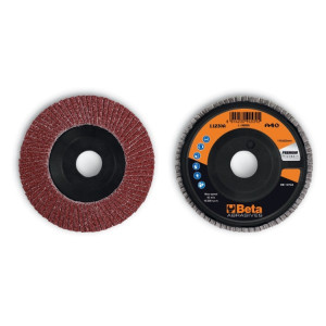 Disc lamelar abraziv din corindon pentru slefuit, spate plastic, Ø115mm, PREMIUM LINE 11230A