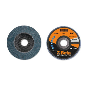 Disc lamelar abraziv pentru slefuit, zirconiu, spate fibra de sticla, Ø180mm, PREMIUM LINE 11204C