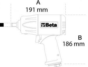 Pistol pneumatic de impact, actionare 1/2'', 1750Nm 1927P