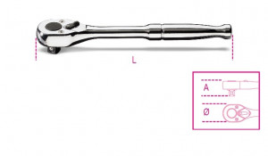 Cheie cu clichet actionare 1/4", maner metalic 900M/55