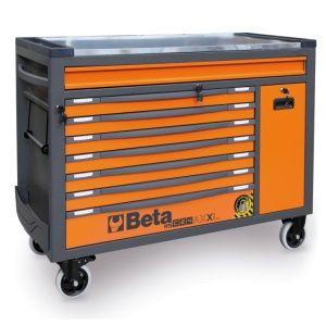 Dulap mobil 8 sertare, extra-lung, cu 1058 scule si frigider 65l CADOU, BW 2400 RSC24AXXL