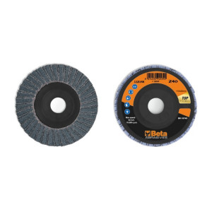Disc dublu lamelar abraziv pentru slefuit, zirconiu, spate plastic, Ø125mm, TOP LINE 11214B