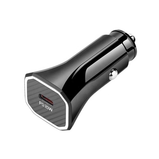 Incarcator auto USB Type C QC 3.0 PD 20W, negru, eR D L