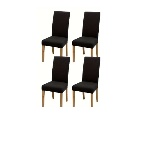 Set 4 huse pentru scaun universale, elastice, negru, eR D L