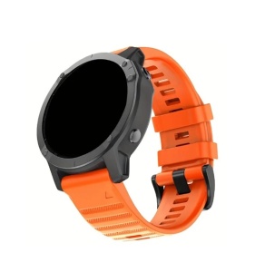 Curea ceas din silicon compatibil Garmin Fenix 6/6 Pro, latime curea 22 mm, portocaliu, eR D L - Img 3