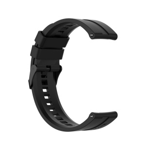 Curea ceas silicon universala, latime 20mm, quick release, negru eR D L - Img 2