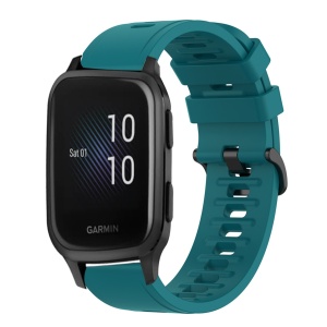 Curea silicon compatibil Garmin Venu SQ, latime curea 20mm, albastru turcoaz, eR D L - Img 2