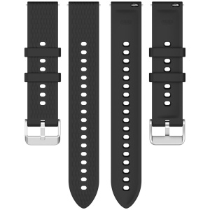 Curea universala din silicon pentru ceas, latime curea 18 mm, negru, eR D L - Img 3
