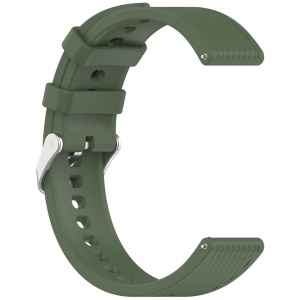 Curea universala din silicon pentru ceas, latime curea 18 mm, verde inchis, eR D L - Img 2