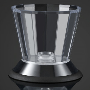 Recipient ulei din sticla in forma de diamant transparent , 200 ml - Img 4