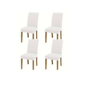 Set 4 huse pentru scaun universale, elastice, alb, eR D L - Img 1