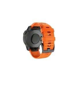 Curea ceas din silicon compatibil Garmin Fenix 6/6 Pro, latime curea 22 mm, portocaliu, eR D L - Img 4